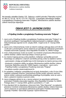 Obavijest o javnom uvidu